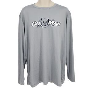 Sport-Tek Shirt Gray Long Sleeves "GO MAD"